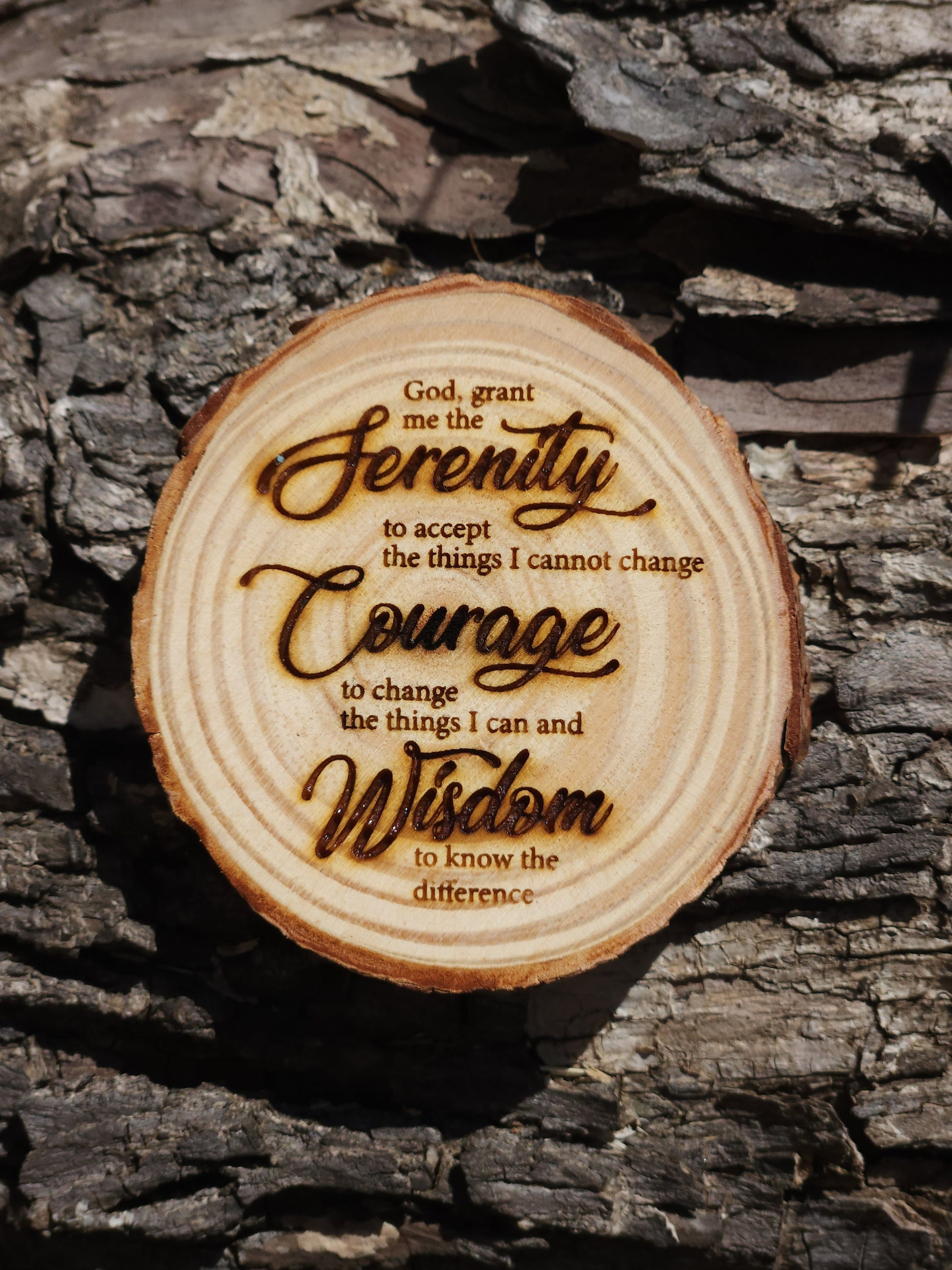 Sobriety Coin: Peaceful Cat Engraved AA chip backside design options