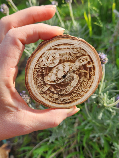 Thy Will Be Done Cross personalized AA sobriety medallion front view