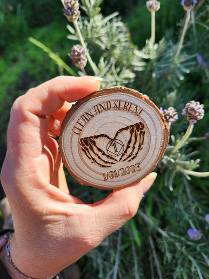 Skeleton Hand Heart and Serene NA AA NA recovery gift with display stand