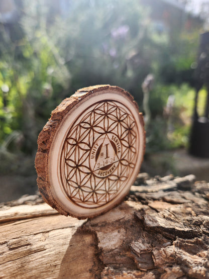 Thy Will Be Done Cross personalized AA sobriety medallion front view