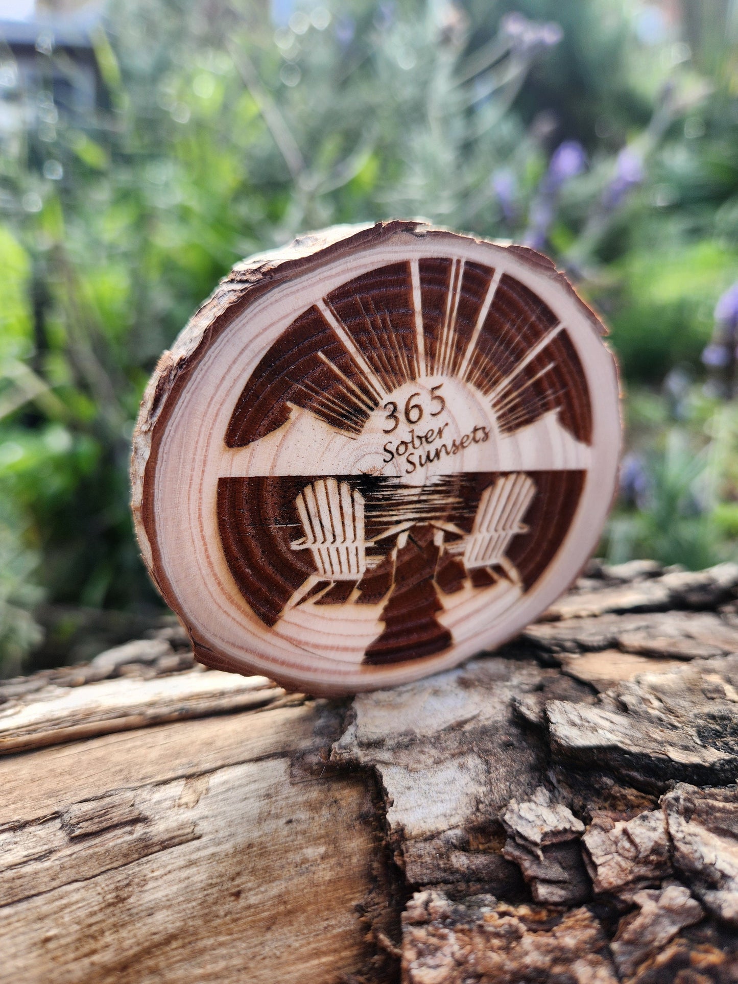 Daily Reflections at Sunset recovery chip back with serenity prayer