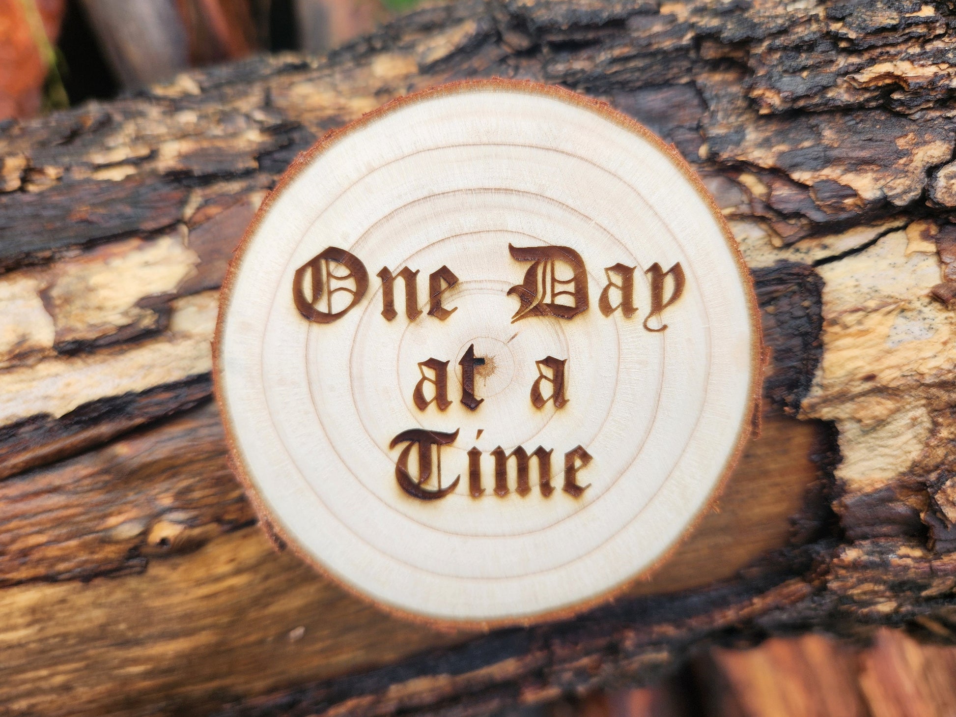 and Serene Smiling Skull Flowers NA sobriety anniversary medallion engraved