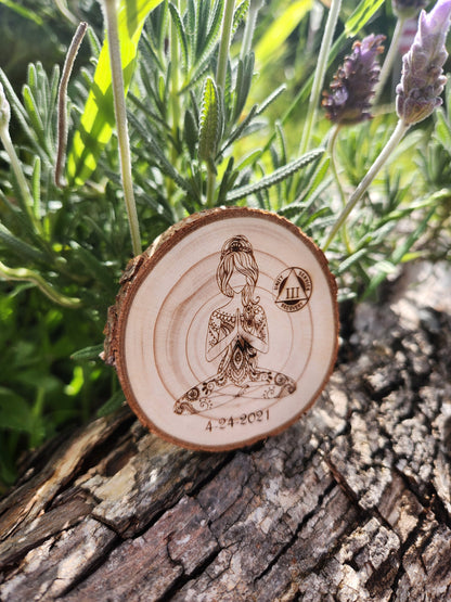 Chakras of Peace recovery chip back with serenity prayer