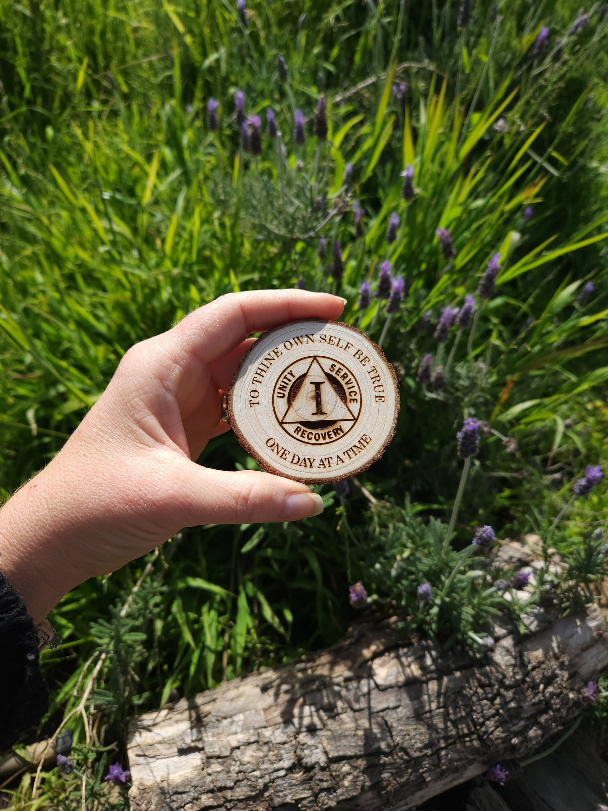 The Traditional recovery chip back with serenity prayer