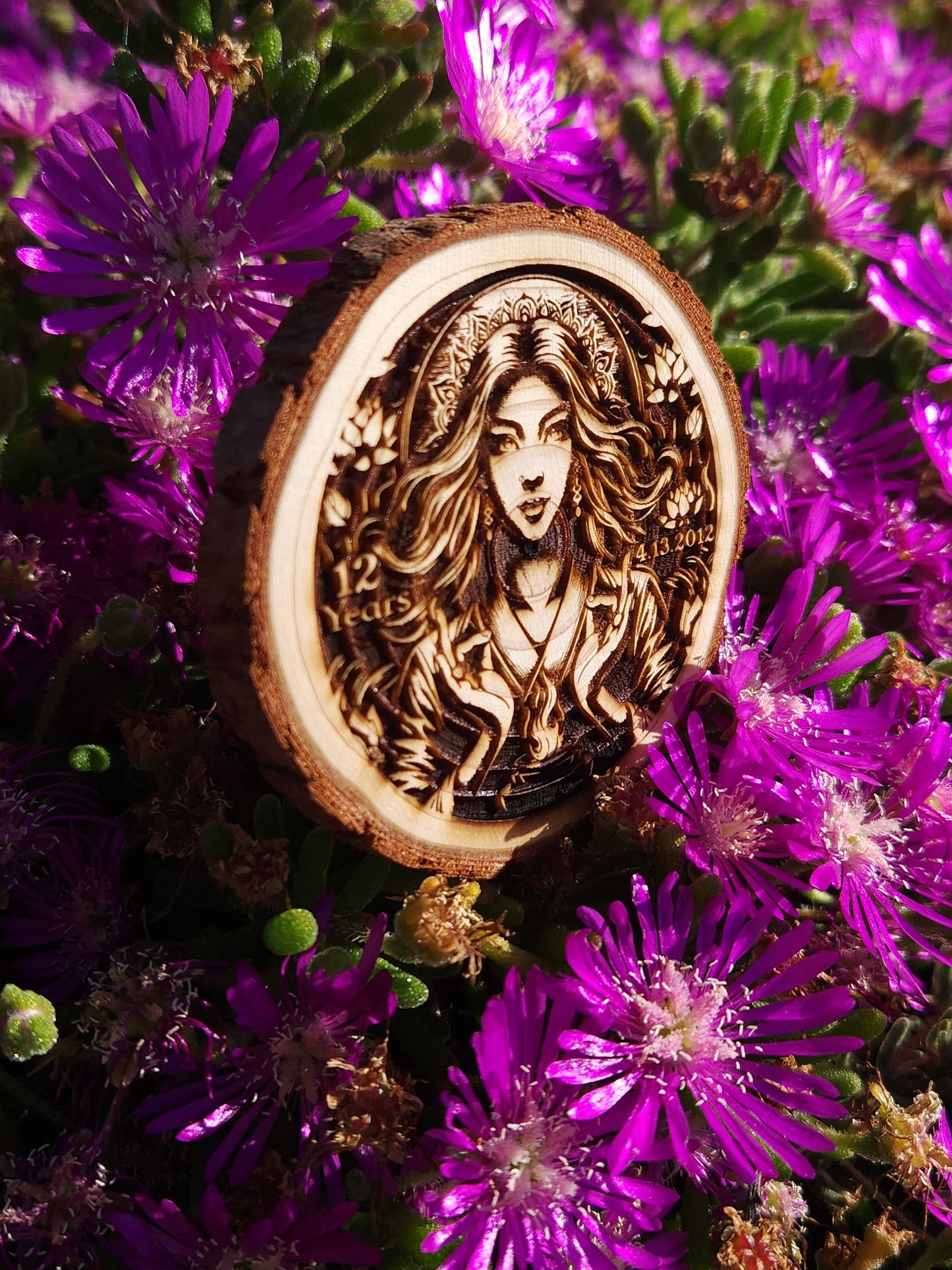 The Fire Goddess recovery chip back with serenity prayer