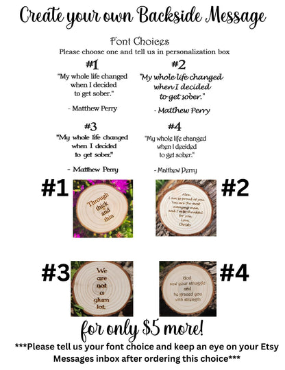 Hand holding Leader of the Wolf Pack sobriety milestone gift