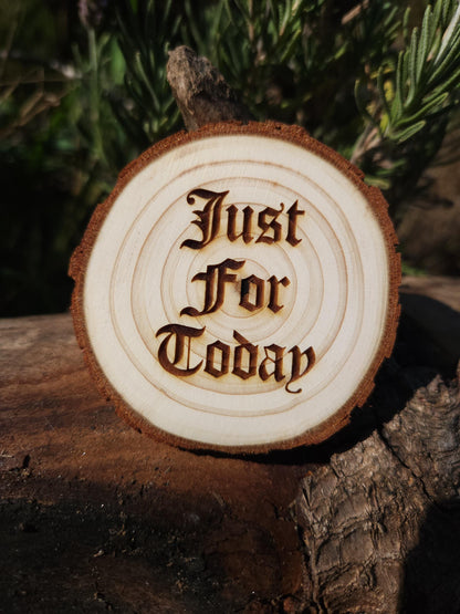 Angel of Serenity wood medallion natural grain detail