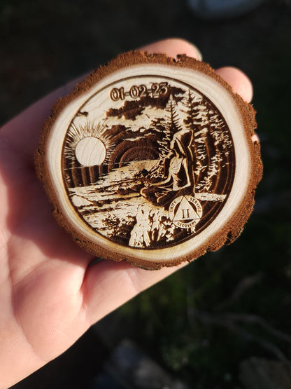 The Hippie Yogi recovery chip back with serenity prayer