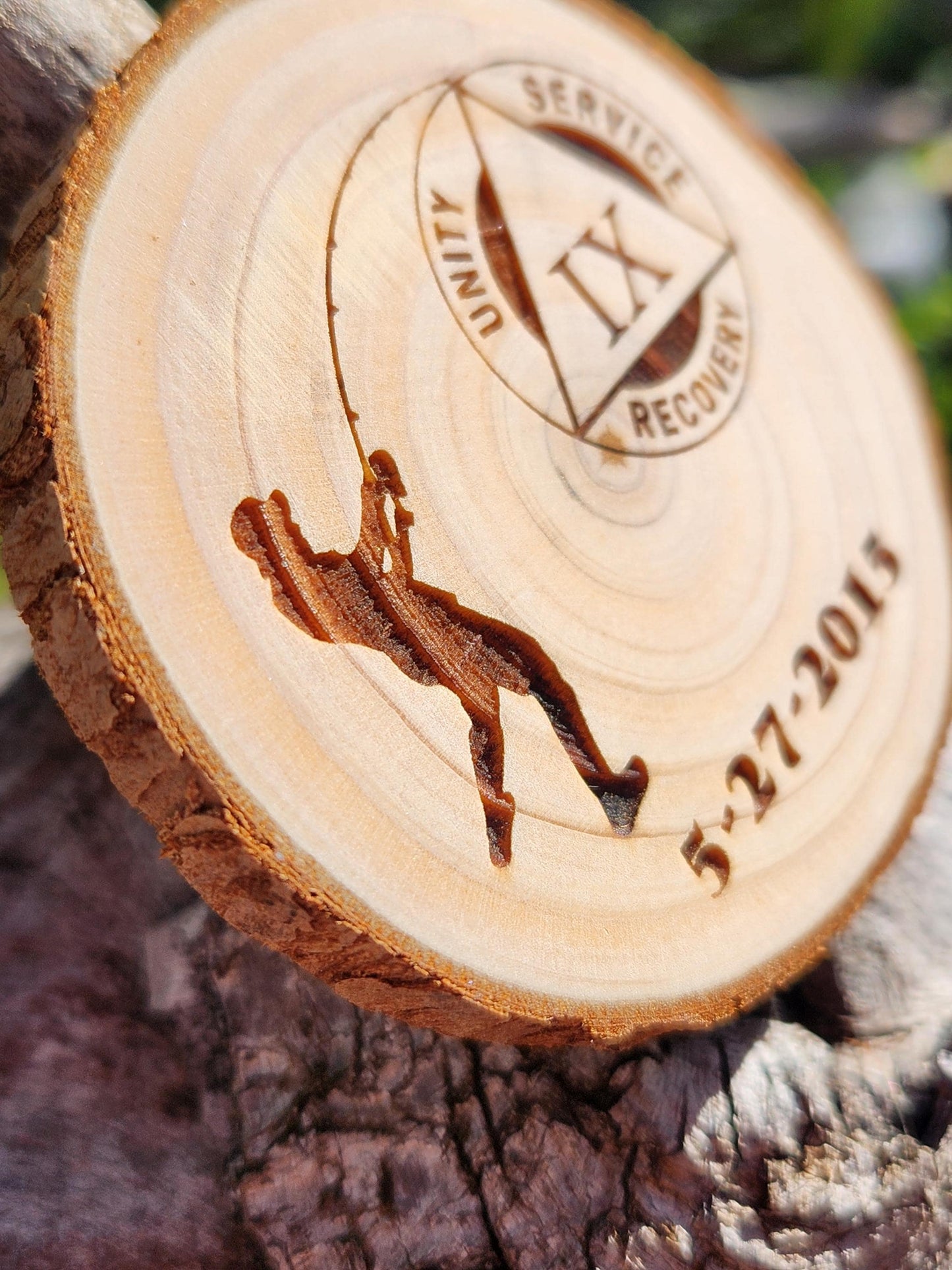 Great Catch! Fishing recovery chip back with serenity prayer