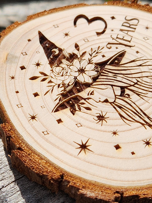 Mystical Magic Witch personalized AA sobriety medallion front view