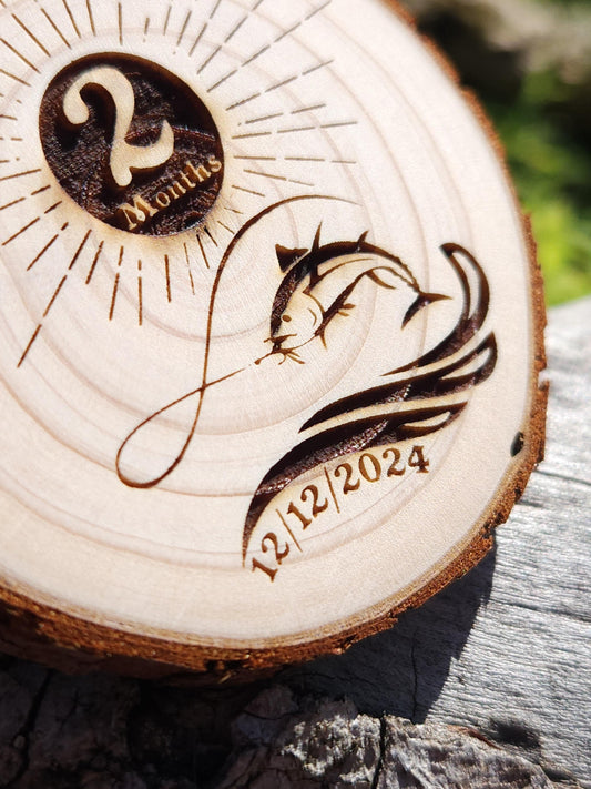 Fish Out of Water personalized AA sobriety medallion front view