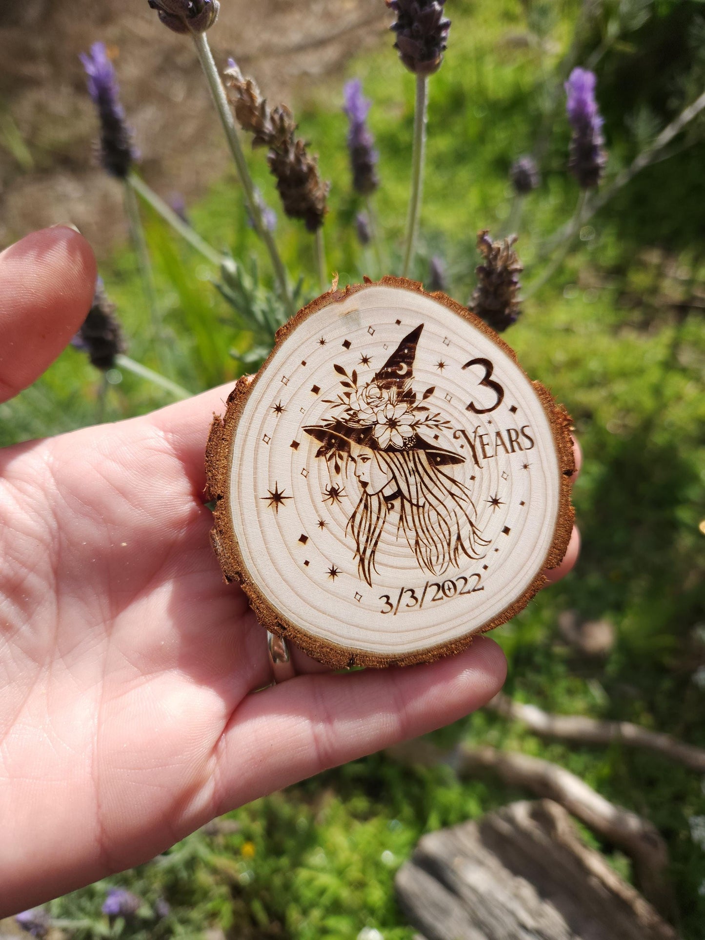 Mystical Magic Witch recovery chip back with serenity prayer