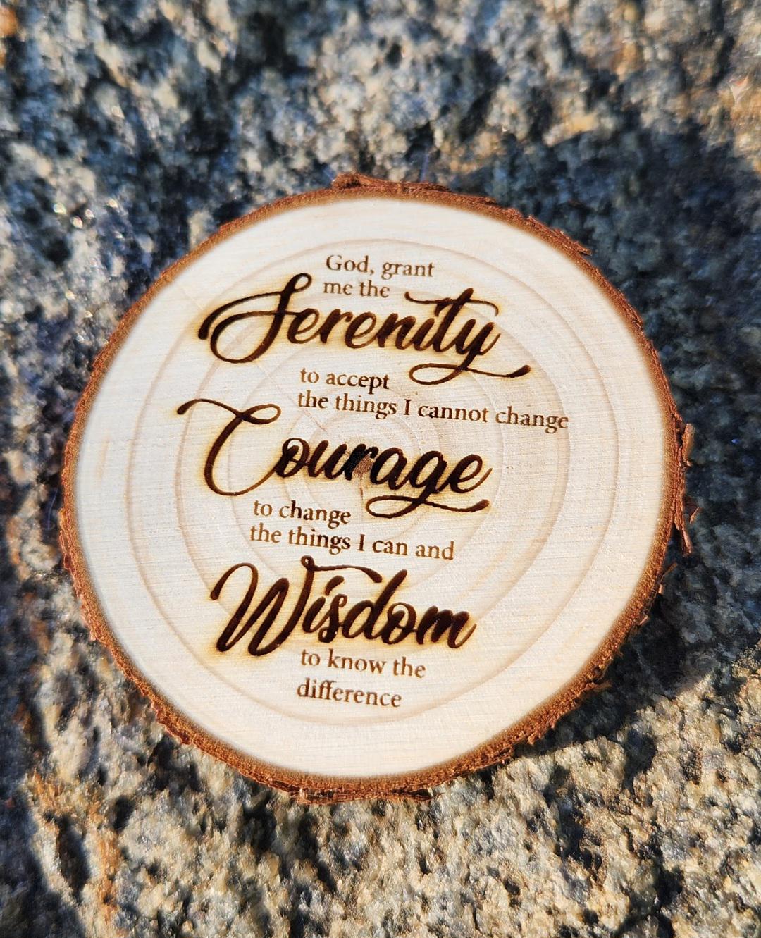 Ocean Goddess wood medallion natural grain detail