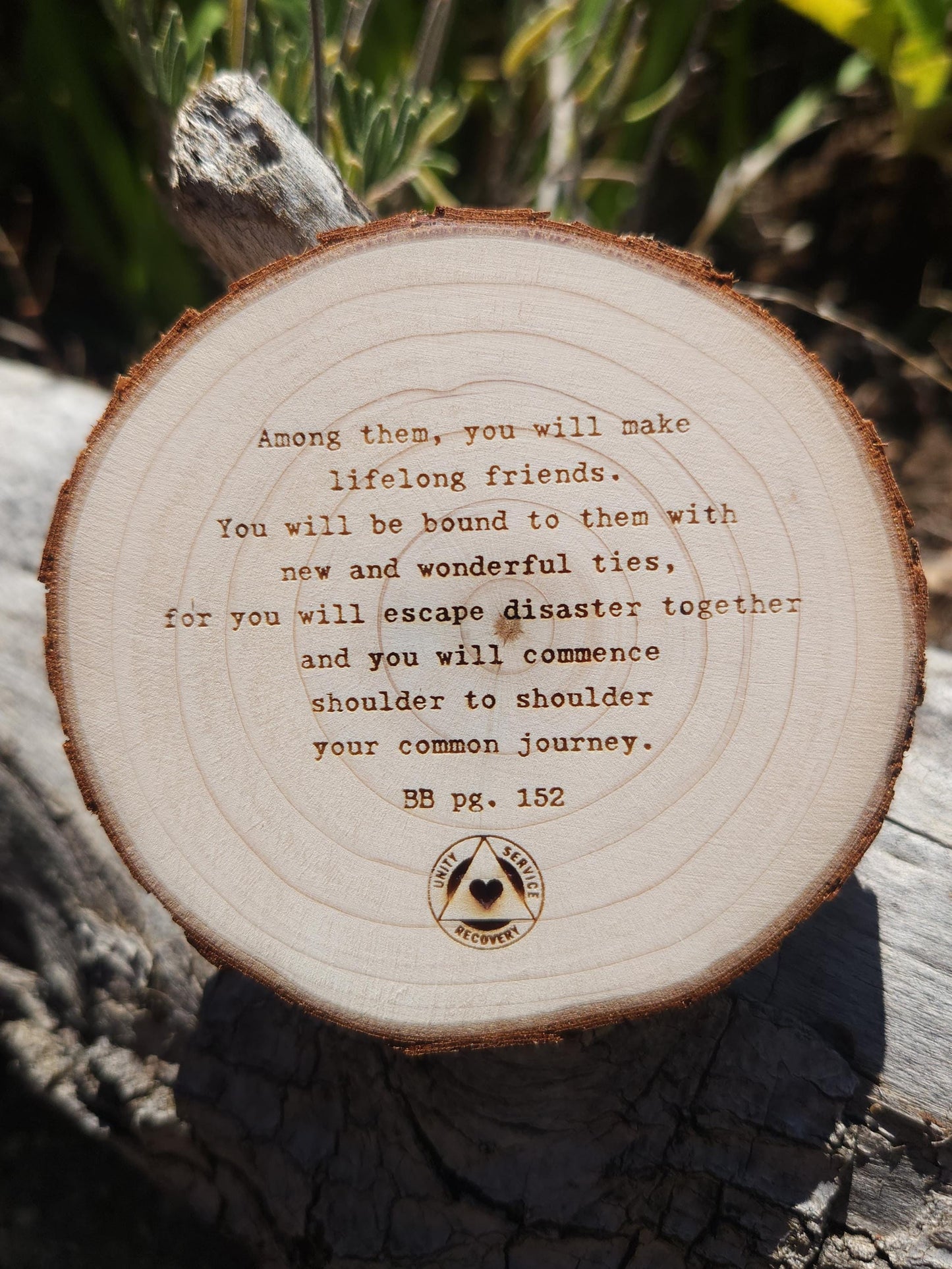 Thy Will Be Done Cross sobriety anniversary medallion engraved