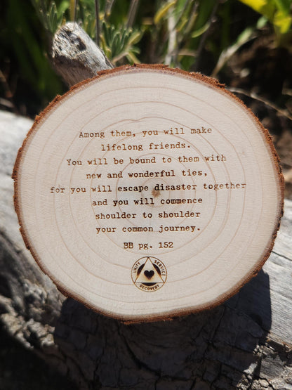 Thy Will Be Done Cross sobriety anniversary medallion engraved